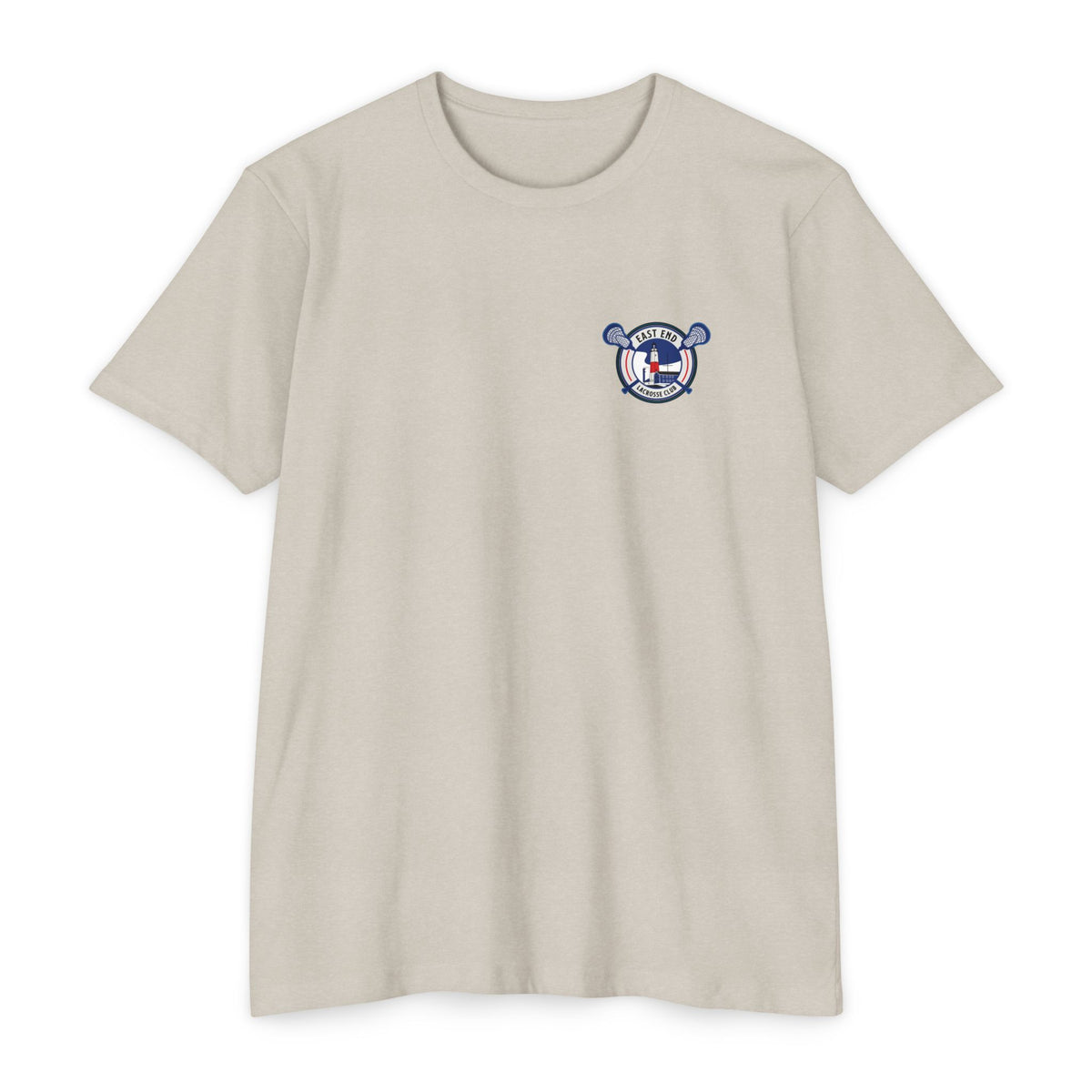 CVC Sand: East End Pizza Lacrosse Tee front view