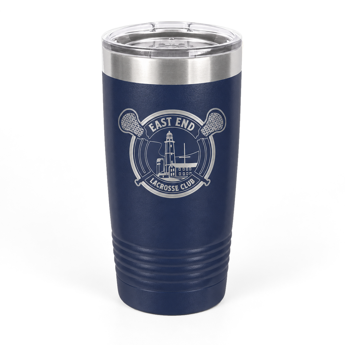 Navy: East End Insulated Tumbler with engraved Lighthouse Crest