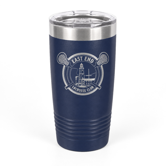 Navy: East End Insulated Tumbler with engraved Lighthouse Crest