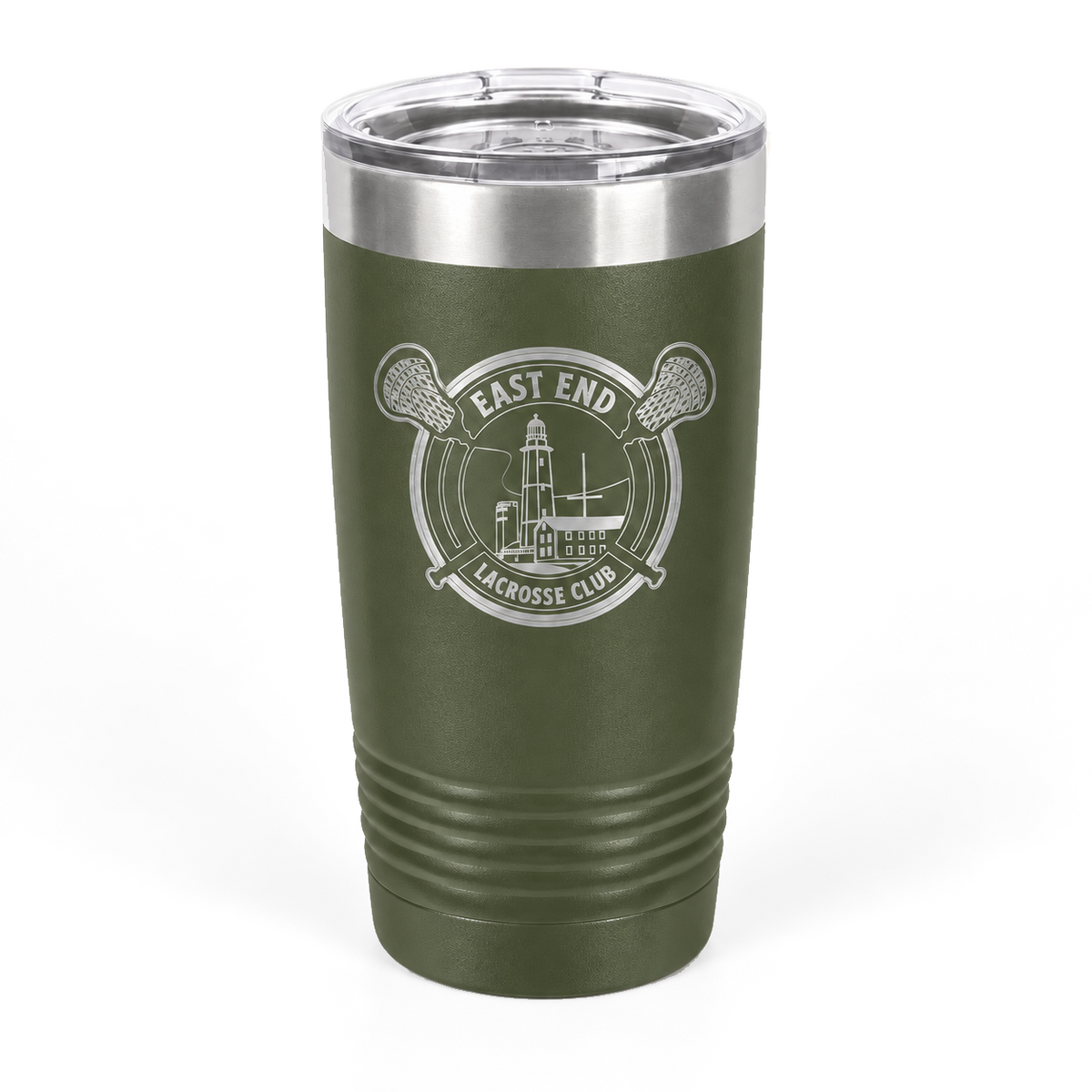 Olive Green: East End Insulated Tumbler with engraved Lighthouse Crest